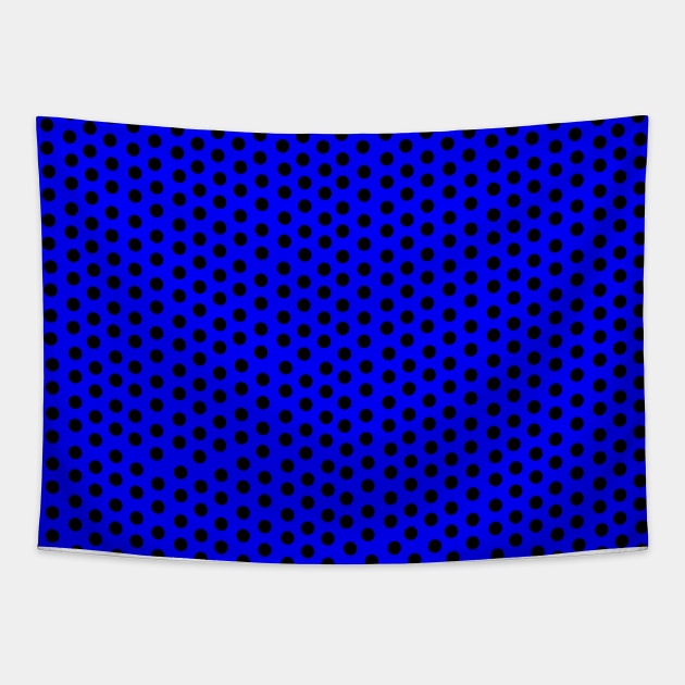 Polka Small-Dot Blue Tapestry by dhuffines