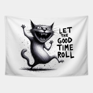 Black Cat Let The Good Times Roll Tapestry
