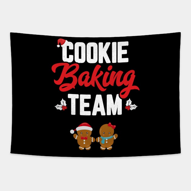 Cookie Baking Team Women Funny Matching Family Christmas Tapestry by trendingoriginals