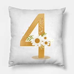 Number 4 Pillow