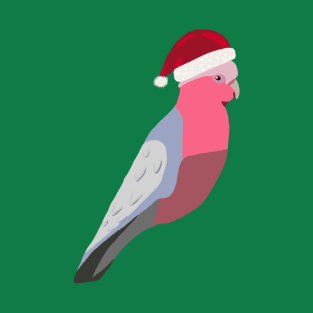 Christmas festive Australian Gallah parrot pink T-Shirt