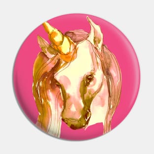 Watercolor Unicorn Magic Pin