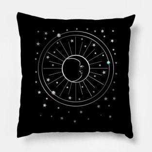 Moon - Stars - Planets - Galaxy Pillow