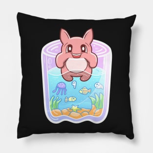 Rabbit on glass Pillow