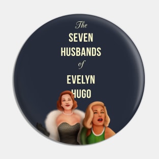 Evelyn Hugo and Celia St. James dark red background Pin