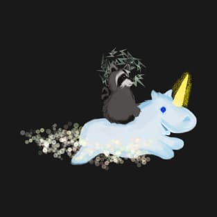 Raccoon and Unicorn Friends T-Shirt