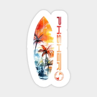 Phisher Surfboard Magnet