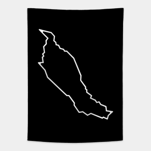 Denman Island Silhouette in Ebony Black - Bold and Simple - Denman Island Tapestry