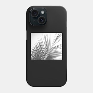 Black and white abstract palm leaves Phone Case