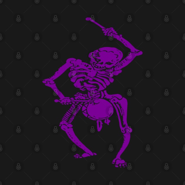 Civil War Federal Drummer Boy Skeleton In Purple by taiche