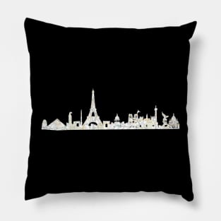 Paris Skyline metro Pillow