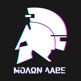 Molon Labe - Aesthetic Glitch Vaporwave T-Shirt