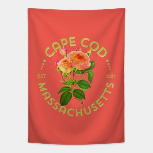 Cape Cod Massachusetts Floral Roses For Women Girls Gardeners Souvenir Tapestry