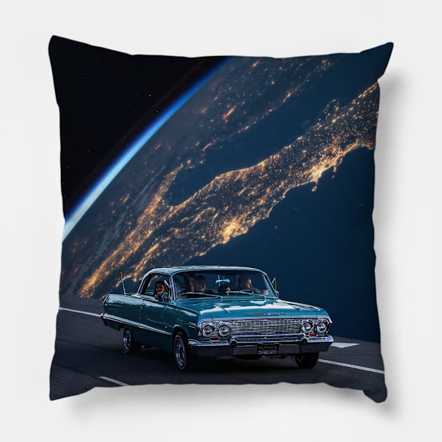 A SATURDAY DRIVE. Pillow by LFHCS