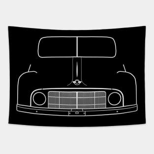 Morris Minor MM classic car outline (white) Tapestry