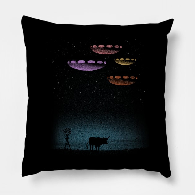 Mysteries of the Night Sky Pillow by bronzarino