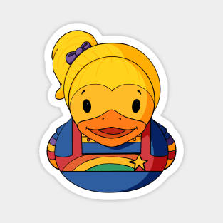 Rainbow Brite Rubber Duck Magnet