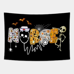 Nurse Halloween Gift With Pumpkin Tapestry