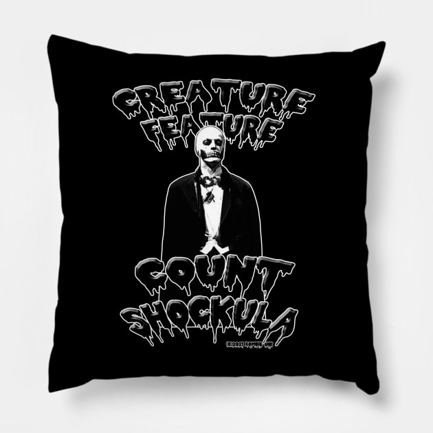 Count Shockula Creature Feature Pillow by Xombie Ink