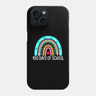 Rainbow Happy 100 Days Of School Pencil Kids Teacher Clothes Phone Case