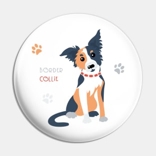 Border Collie Dog Pin