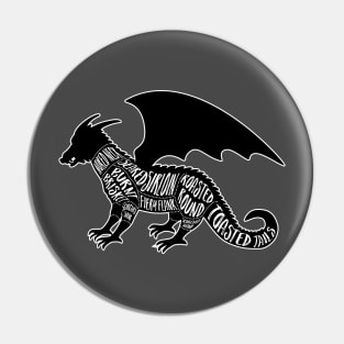 Black Dragon - Fantasy Butcher Cuts of Meat Pin