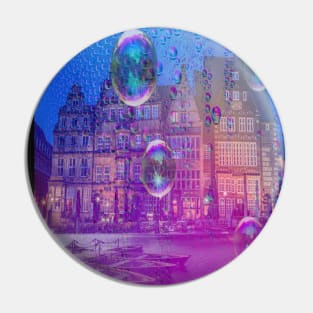 City Fantasy Raindrop Bubbles Pin