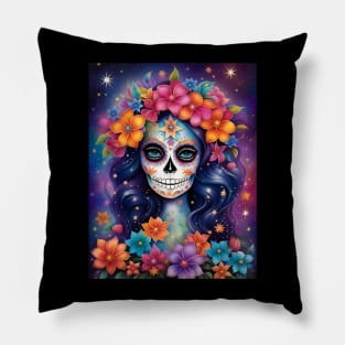 Colorful Catrina Pillow