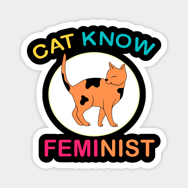 Cat Know Feminist Magnet by 29 hour design