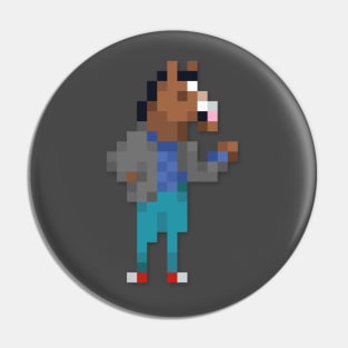 BoJack Horseman low-res pixelart Pin