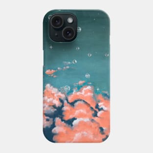 Pink Bubbly Clouds Phone Case