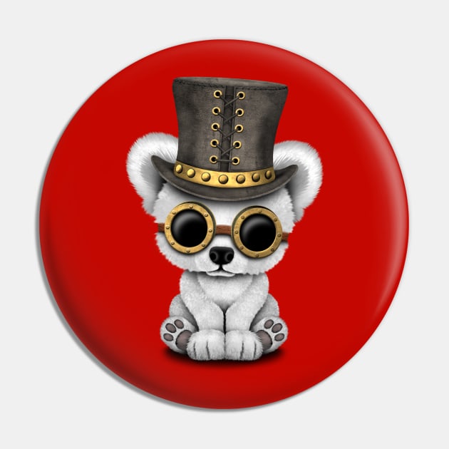 Steampunk Baby Polar Bear Pin by jeffbartels