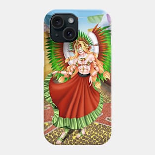 Christmas Quetzalcoatl Skirt Tecnica Mask Background Phone Case