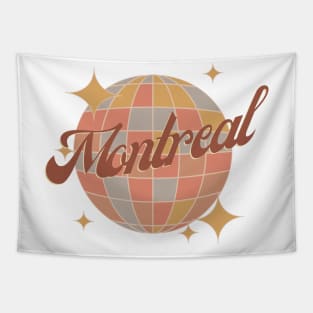 Montreal Canada Retro Vintage Design Disco ball Tapestry