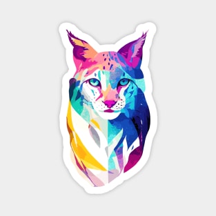 Lynx Wild Nature Animal Colors Art Paint Magnet