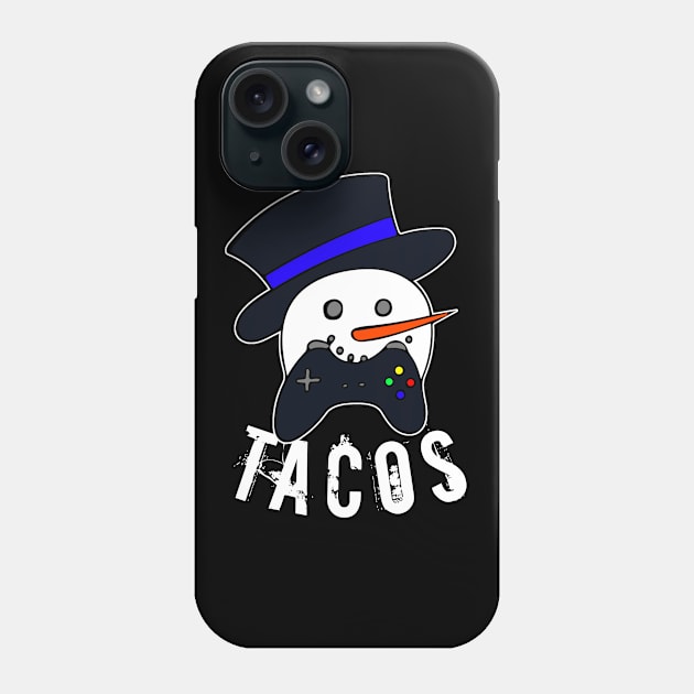 Snowman Gamer Face Tacos Phone Case by MaystarUniverse