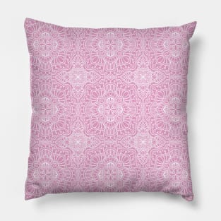 Pink Mandala Pattern Pillow