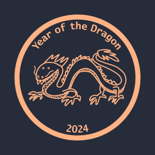 Year of the Dragon 2024 Peach Fuzz T-Shirt