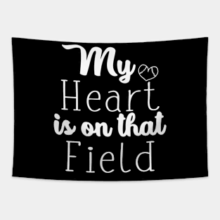 My Heart Is On That Baseball Field Tapestry