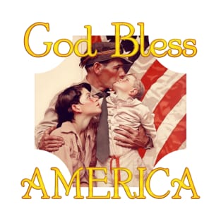 God Bless America - with Family T-Shirt