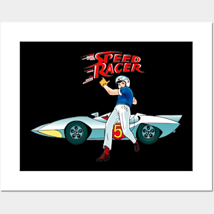 Speed Racer Black and White Design Poster for Sale by Persona