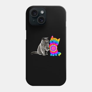 tie dye  pattern cat :different friends colorful Phone Case