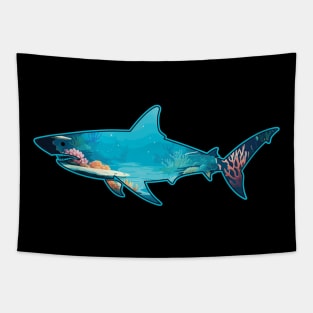 Shark Ocean Underwater - For Shark Lovers Tapestry