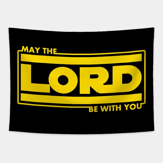 May The Lord Be With You Sci-Fi Christian Tapestry by sacredoriginals