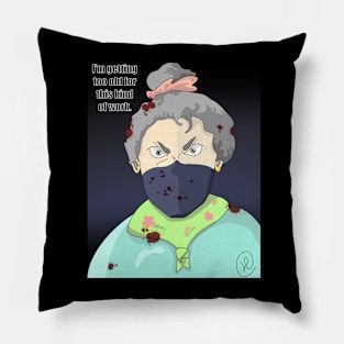 Suspicious Grandma Pillow