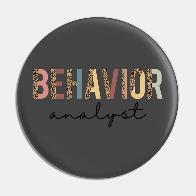 Behavior Analyst apparel or gift for every BA, BCBA or ABA Therapy student. Behavior Analyst appreciation gift Pin by The Mellow Cats Studio