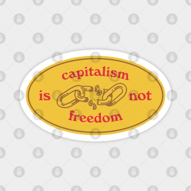 Capitalism Is Not Freedom Magnet by Football from the Left