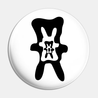 Epoh the Nomad - Black and White Inner Bunny Pin