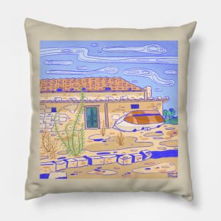 Mediterranean Landscape Pillow