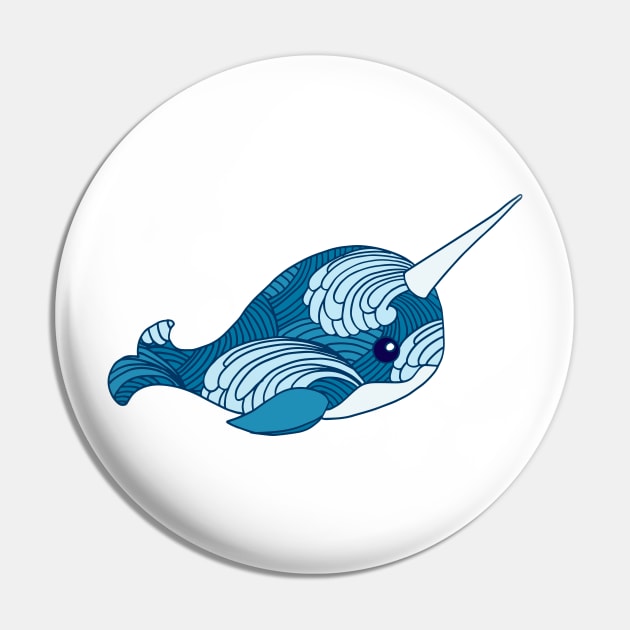 Narwhale Pin by wildmagnolia